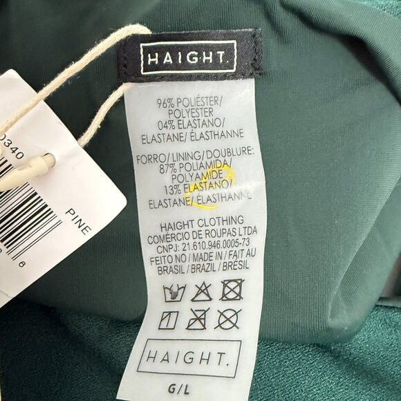 Haight Mika Crepe Cut Out One Shoulder One Piece Swimsuit Pine Green L - Picture 5 of 6